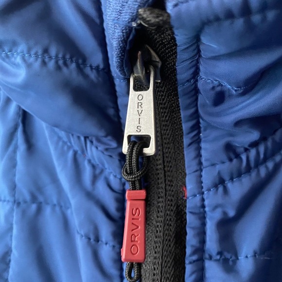 Orvis Mens Jacket Size Large Long Sleeve Full Zip Blue - Picture 6 of 9